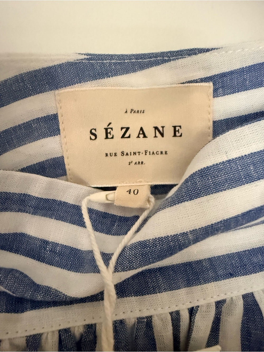 Sezane Arianne Maxi Skirt - Blue and White Striped - size US 8 - Picture 9 of 13